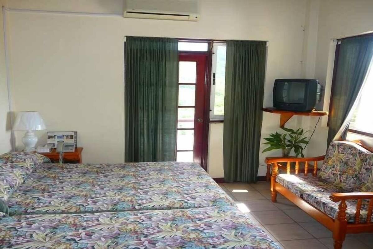 superior room, 2 double beds, ocean view (room 1) | iron/ironing board, free wifi, bed sheets