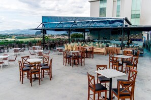 Outdoor banquet area