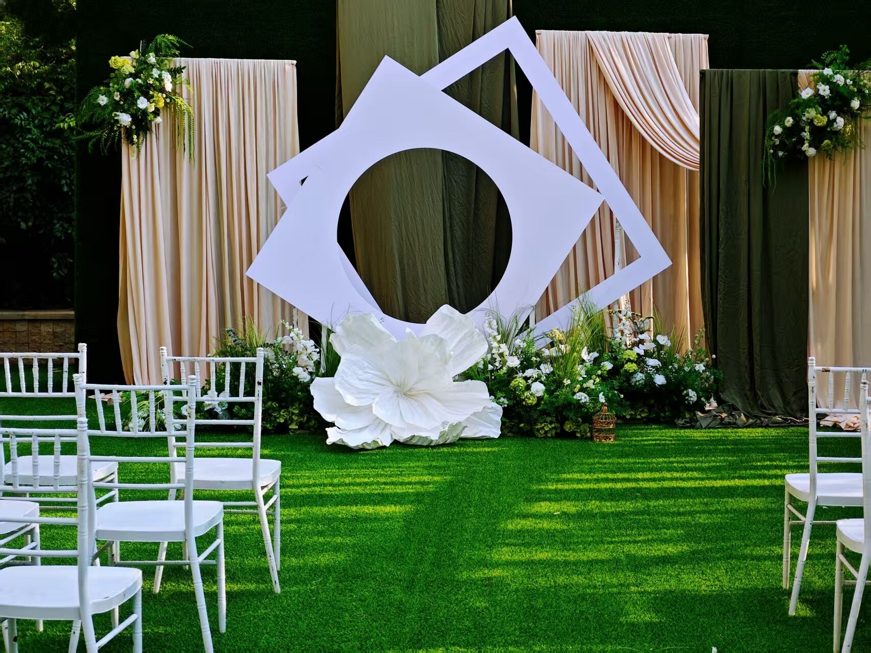 outdoor wedding area