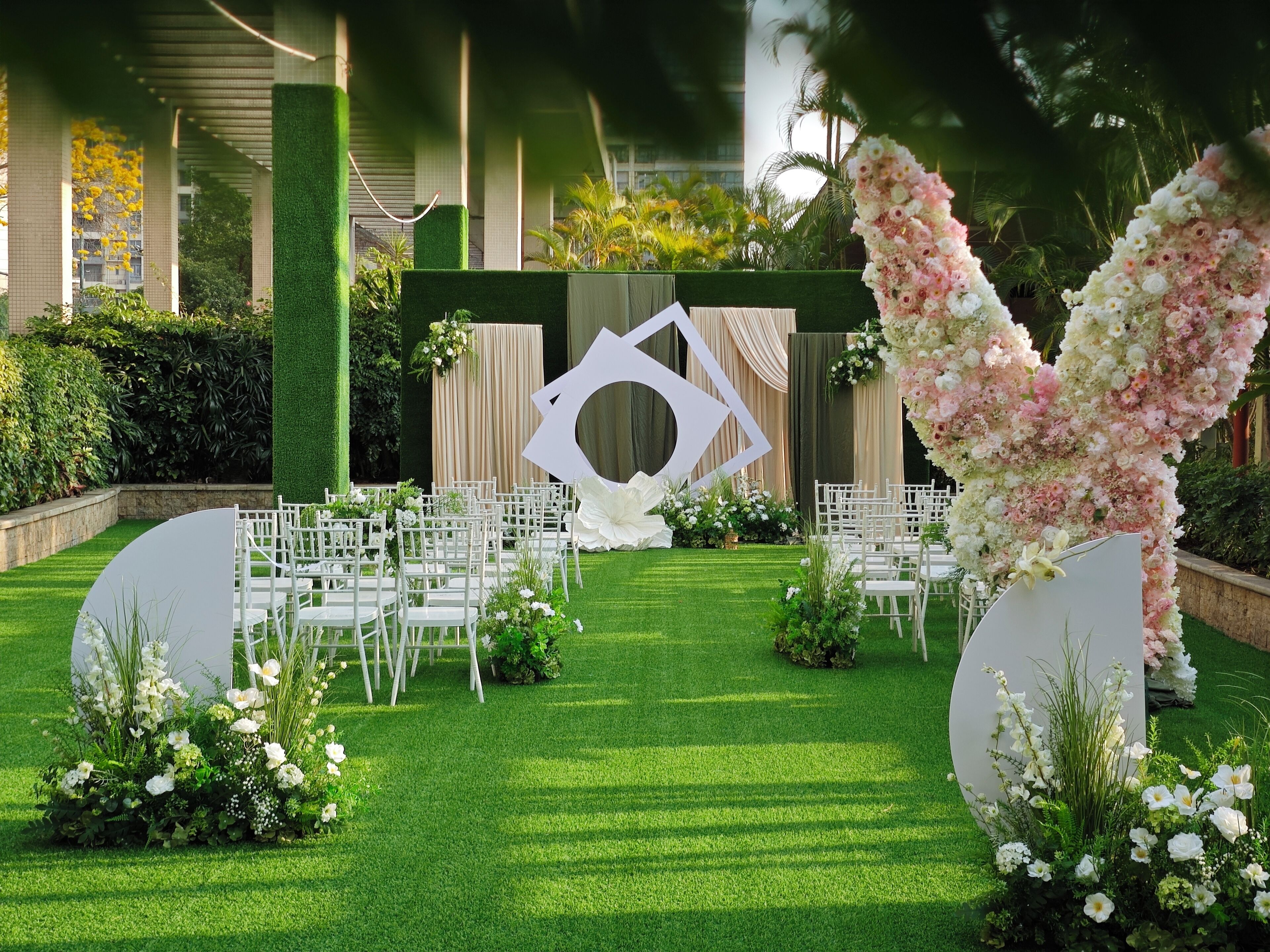 outdoor wedding area