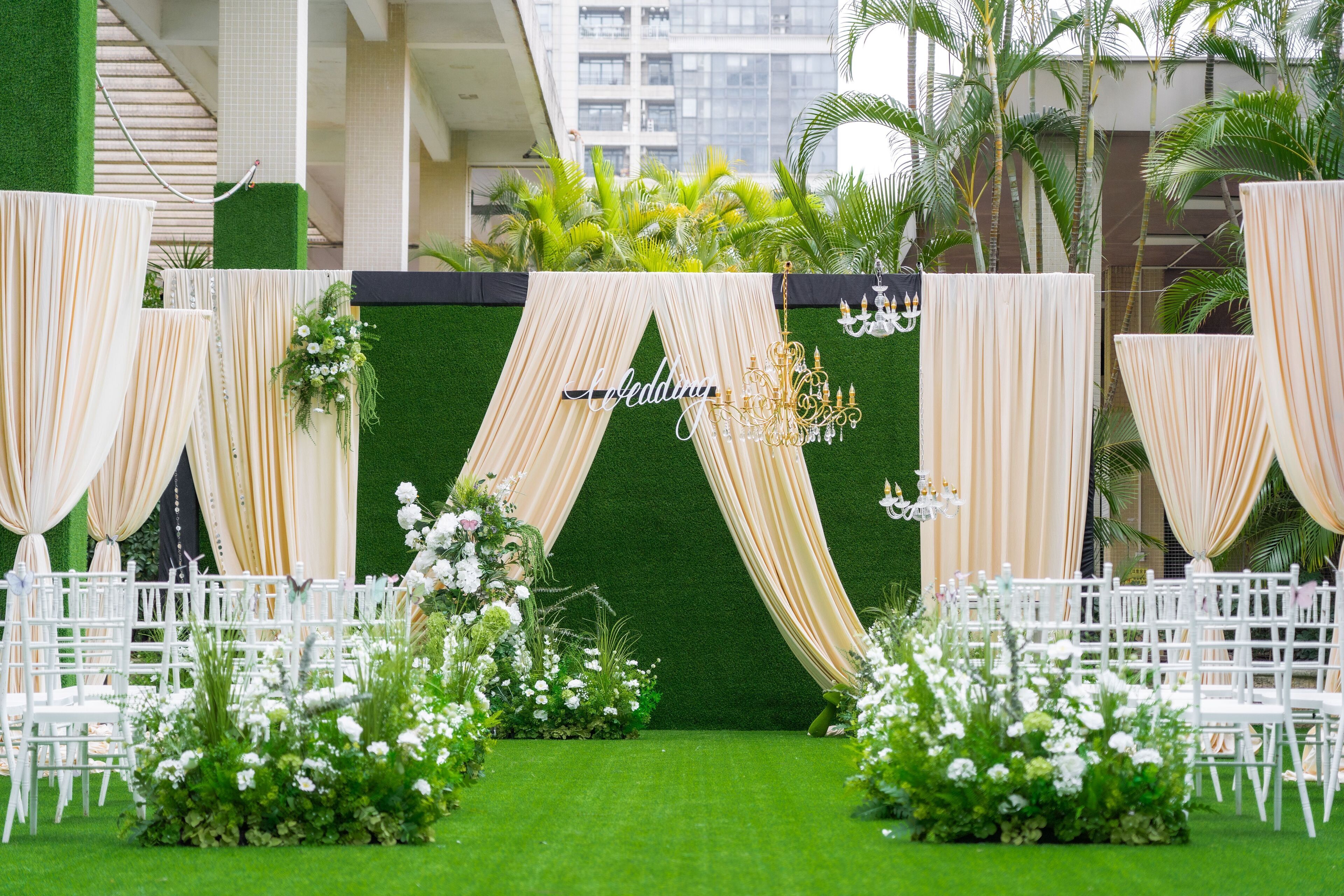 outdoor wedding area