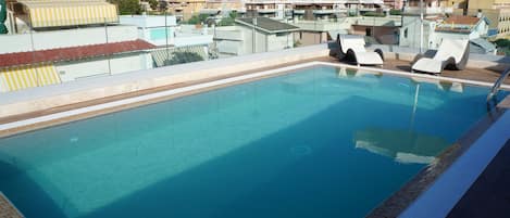 Outdoor pool, a rooftop pool
