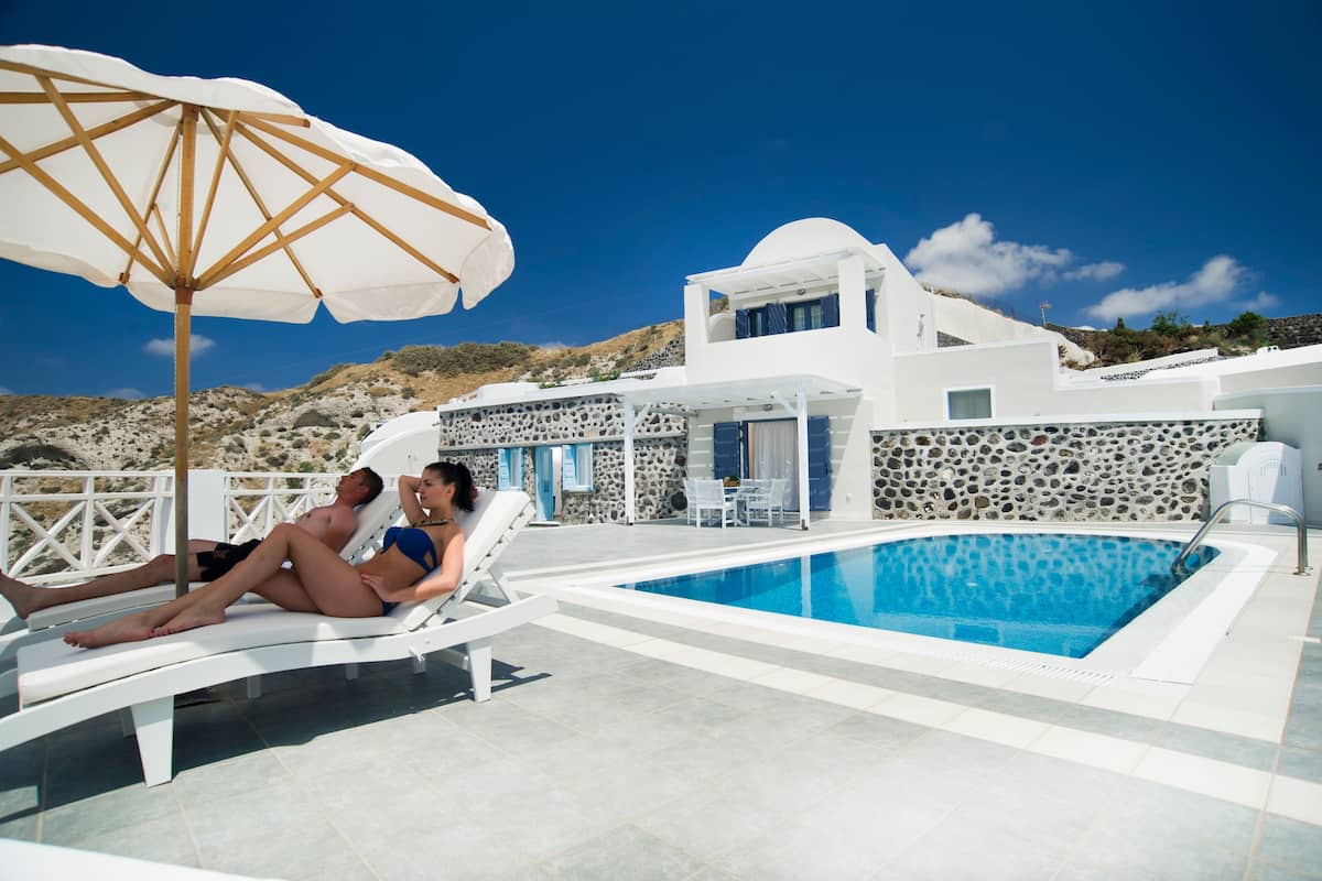 Villa, 2 Bedrooms, Sea View (Artemis - Private Heated Pool) | 2 bedrooms, in-room safe, individually decorated, individually furnished