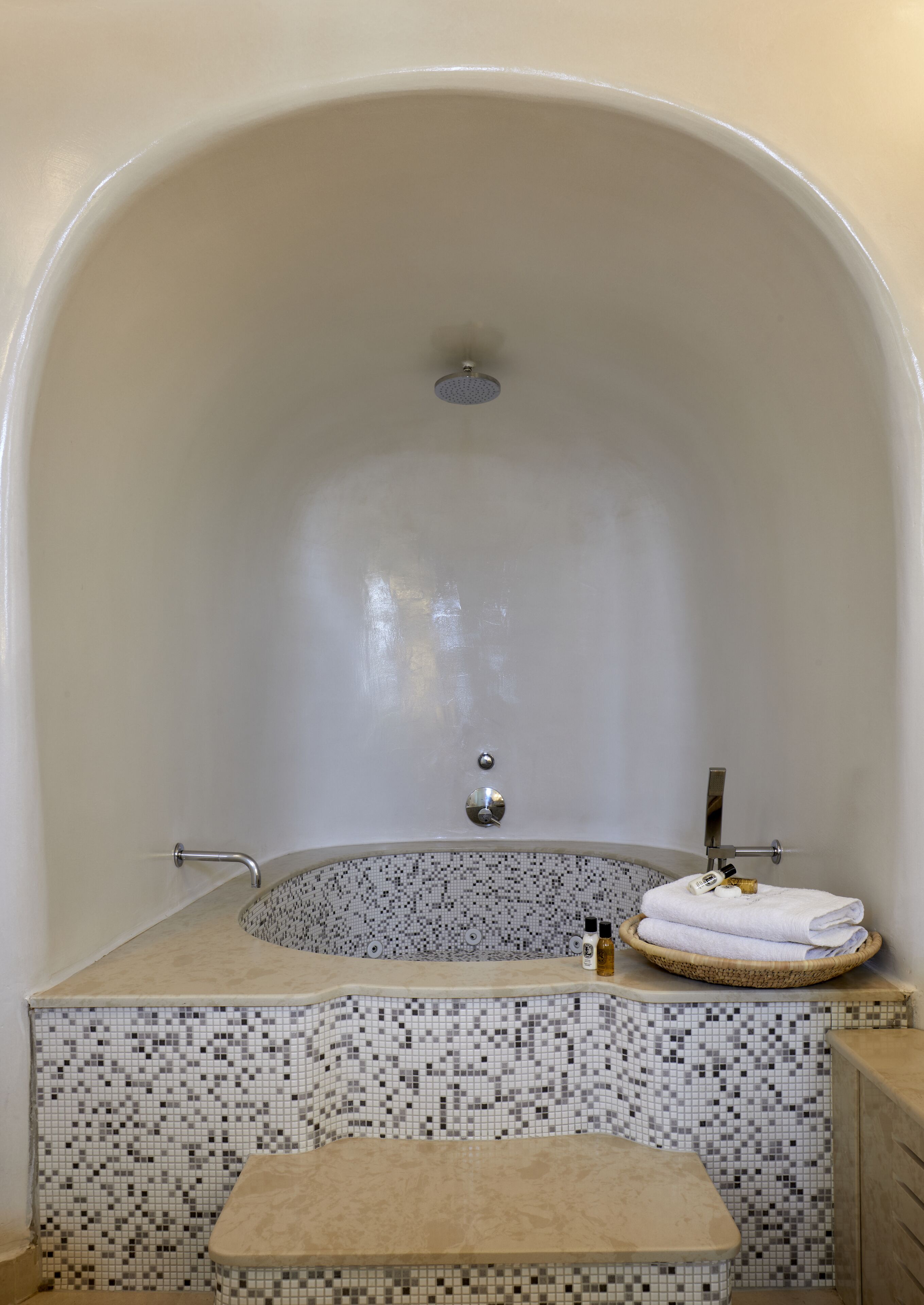 villa, 1 bedroom, sea view (erotas - private heated pool) | bathroom | combined shower/bathtub, jetted bath, free toiletries, hair dryer