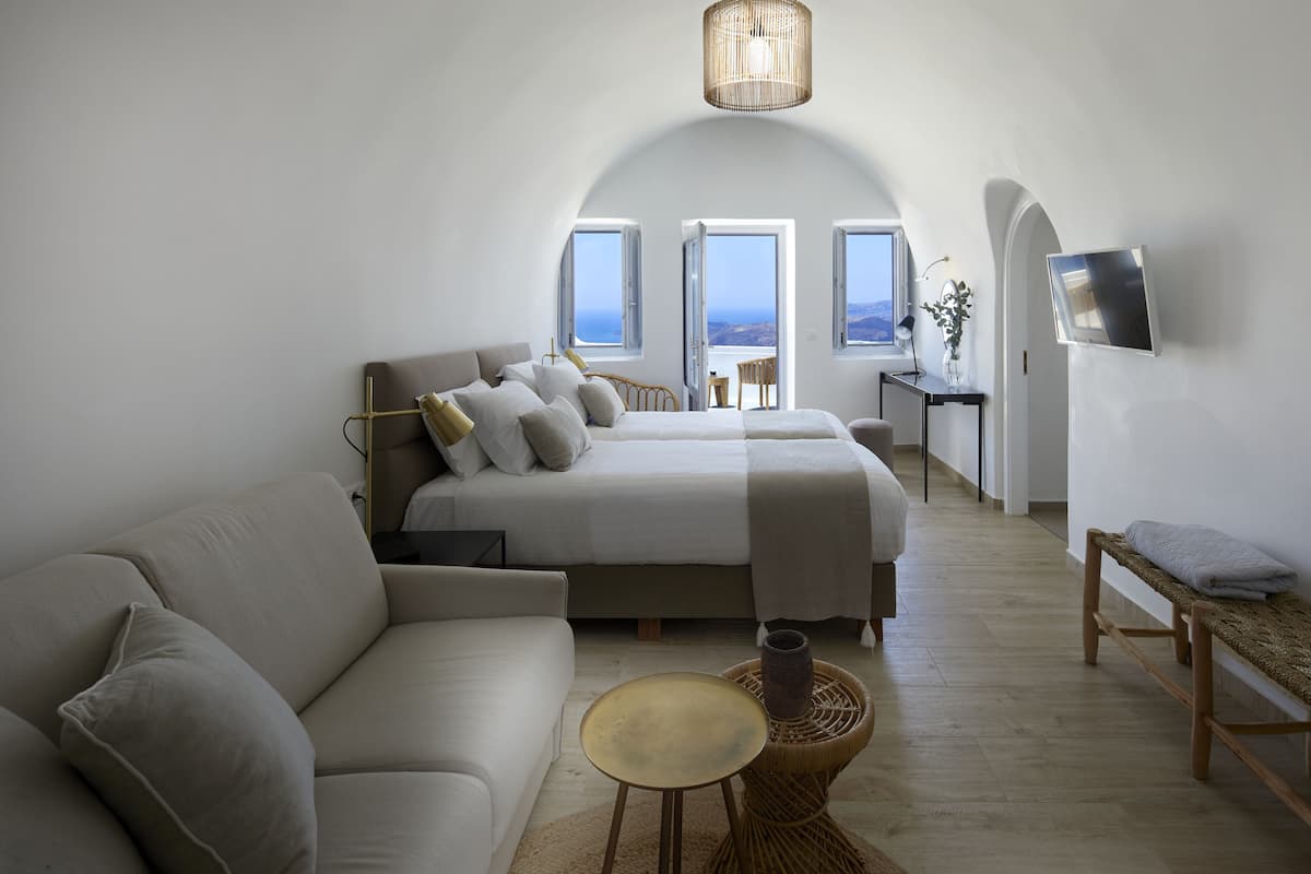 villa, 2 bedrooms, sea view (artemis - private heated pool) | 2 bedrooms, in-room safe, individually decorated, individually furnished