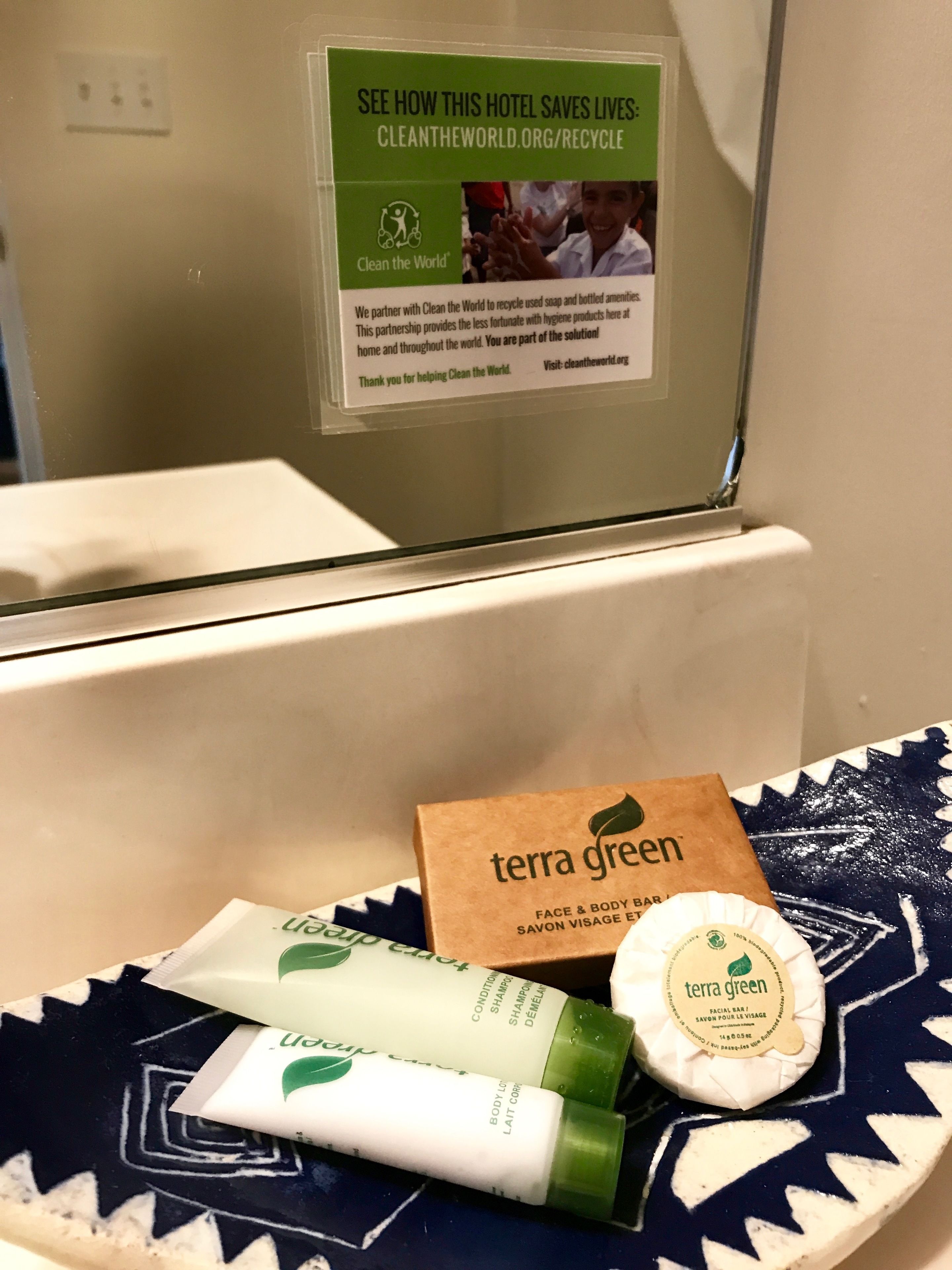 free toiletries, hair dryer, towels