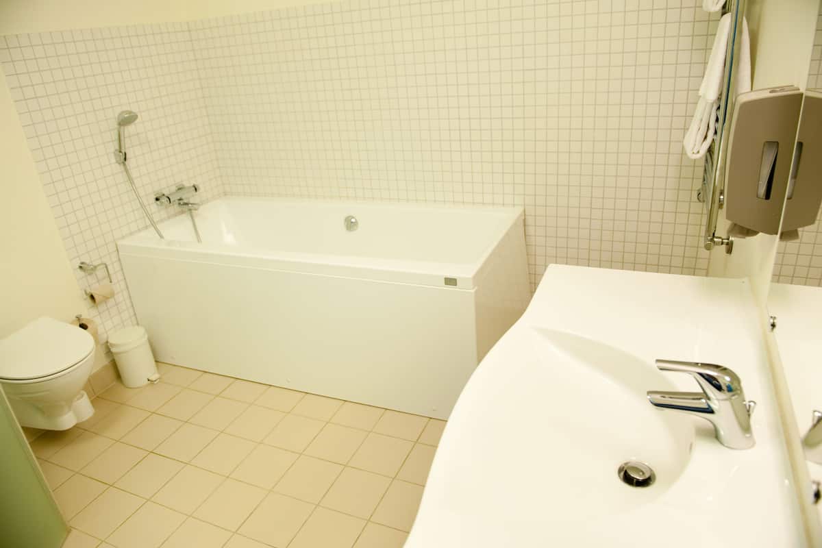 family room | bathroom | hair dryer, towels