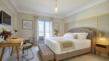 Villa Deluxe - 2 sovrum - privat pool - utsikt mot vingård | Sängtillbehör av högsta kvalitet och minibar