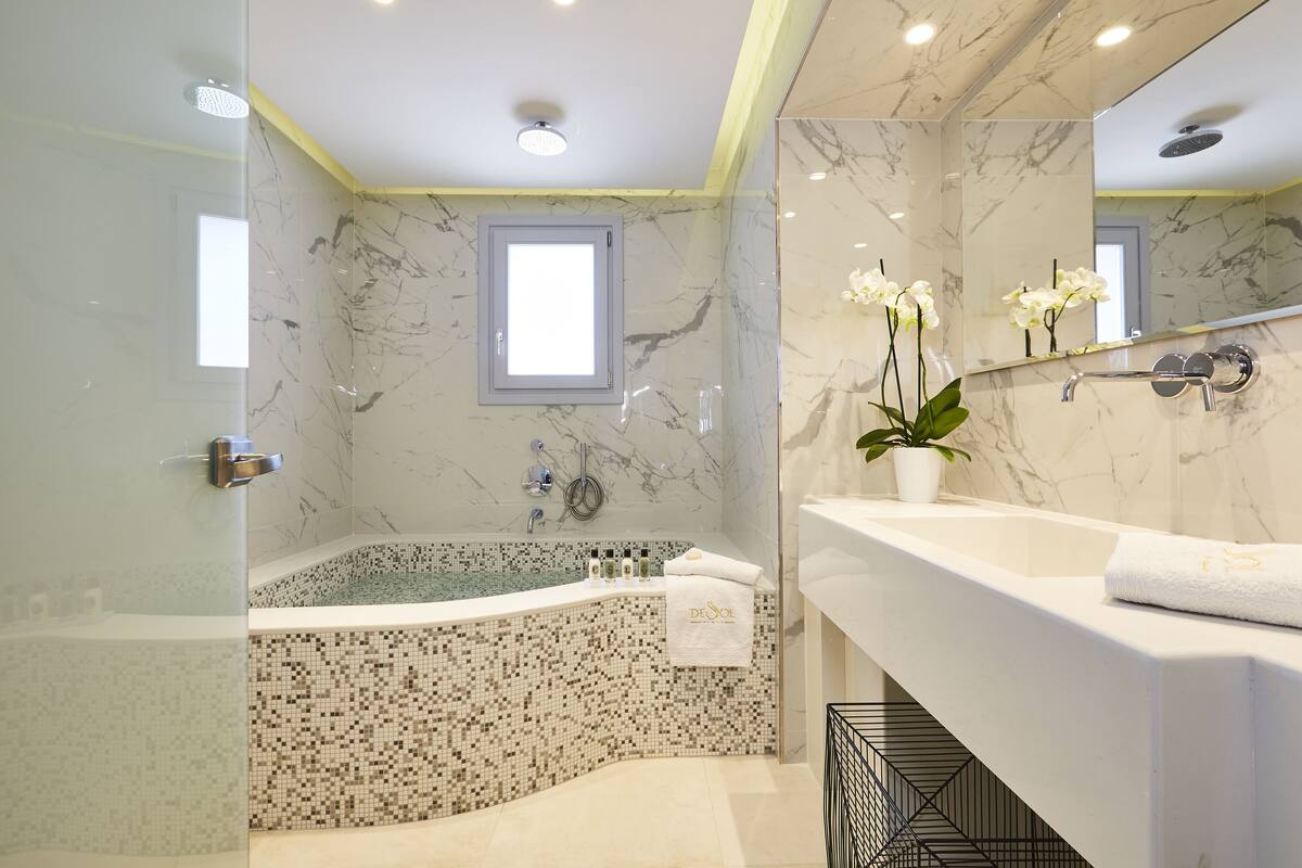 deluxe villa, 2 bedrooms, private pool, vineyard view | 1 bedroom, premium bedding, minibar, in-room safe