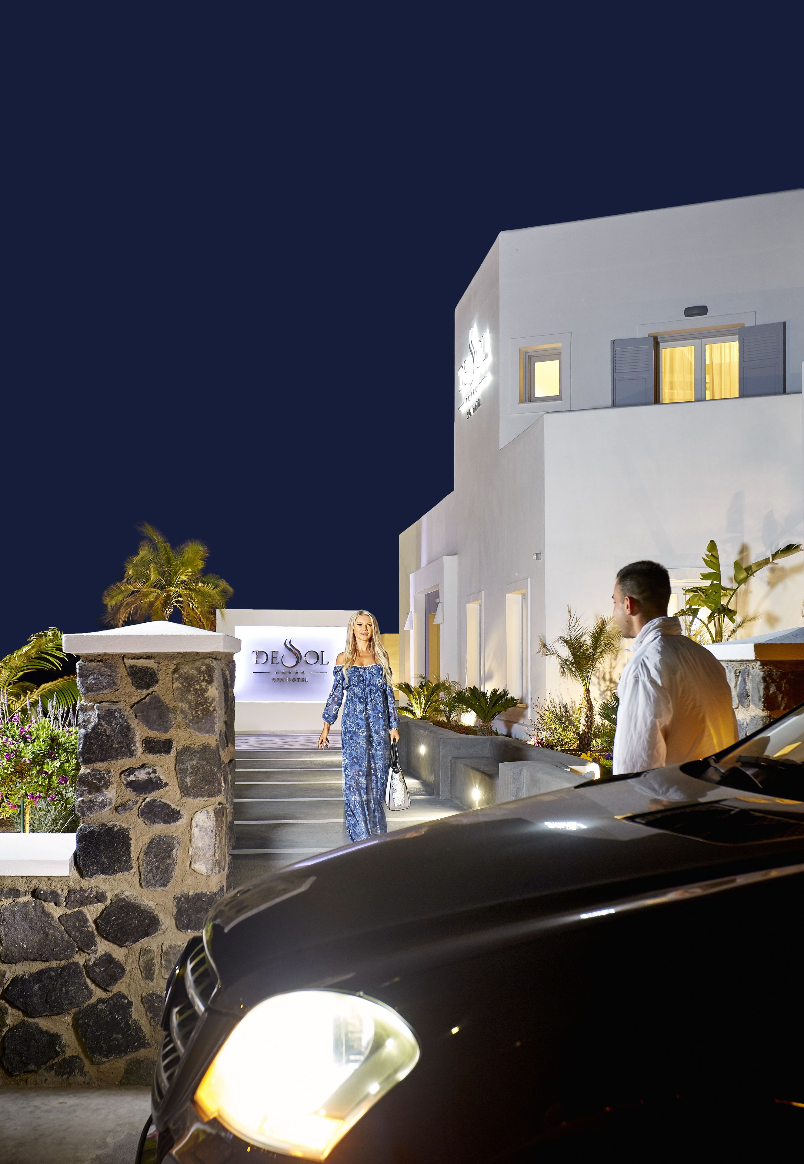 front of property – evening/night