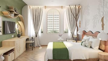 Minibar, in-room safe, desk, laptop workspace