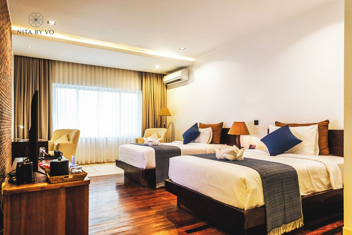 Junior Suite Twin | Sábanas de algodón egipcio, ropa de cama de alta calidad y edredón 