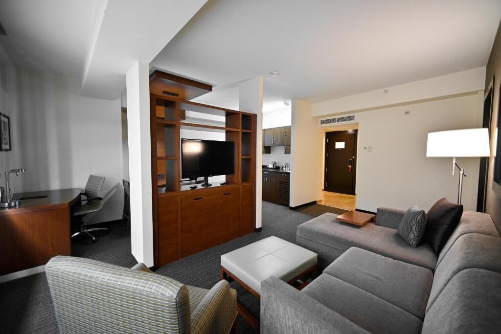 In-room safe, desk, laptop workspace, blackout curtains