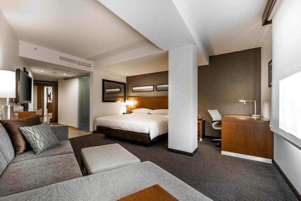 In-room safe, desk, laptop workspace, blackout curtains