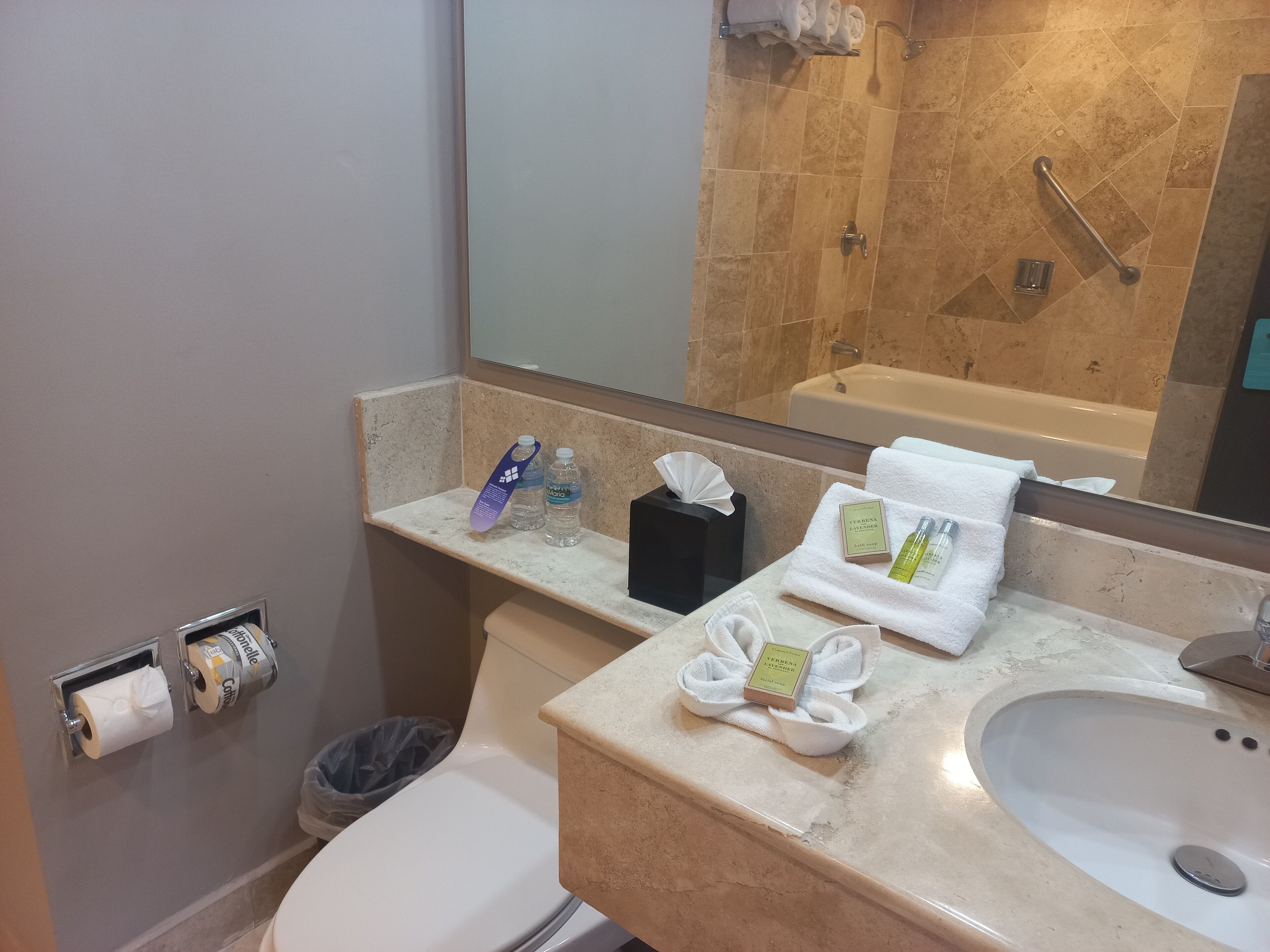 shower, rainfall showerhead, designer toiletries, hair dryer