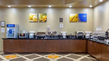 Free daily buffet breakfast