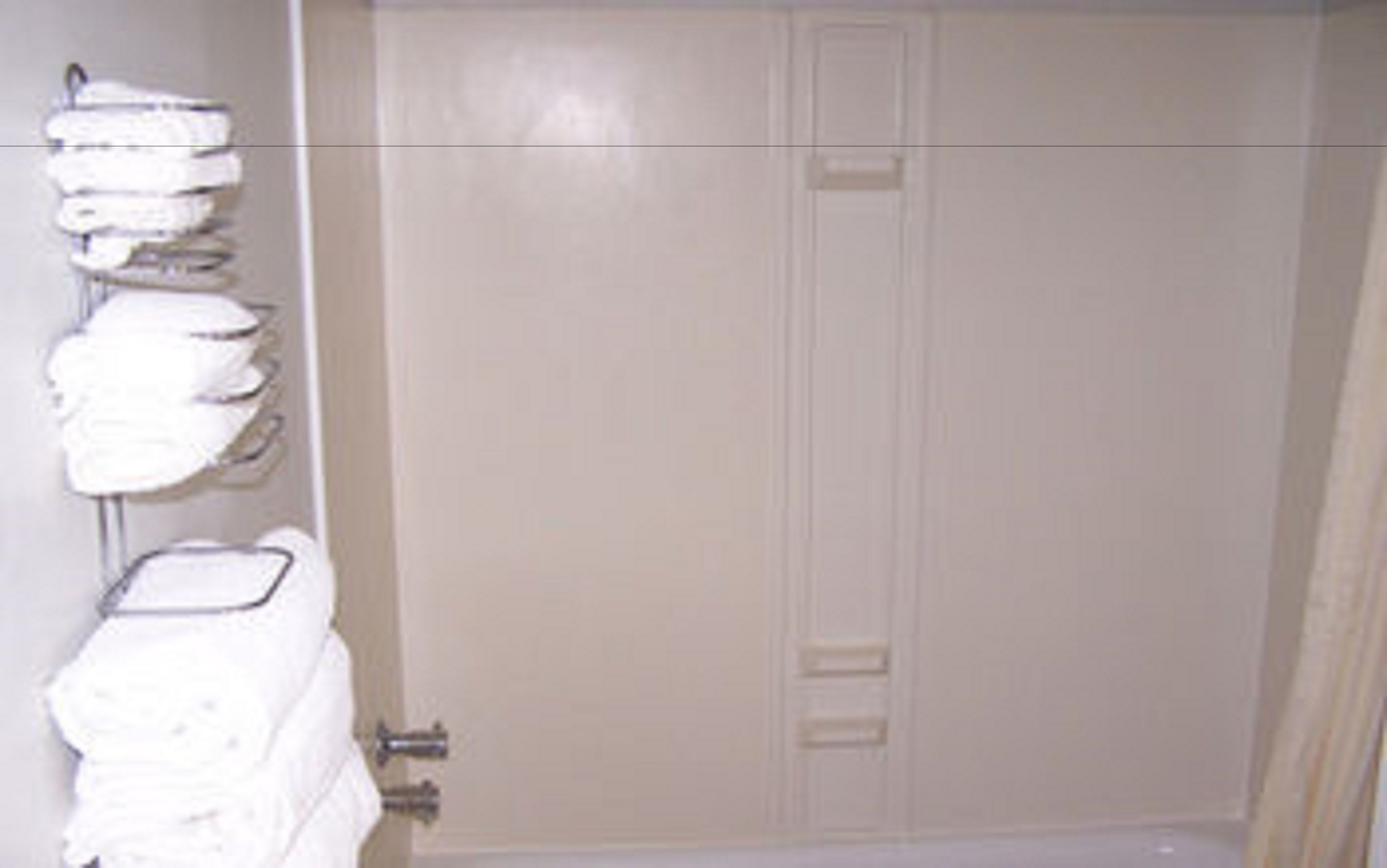 Room, 2 Double Beds, Smoking | Bathroom | Combined shower/bathtub, hair dryer, towels
