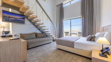 Duplex, 2 quartos, vista para o mar | Roupas de cama premium, frigobar (abastecido com itens grátis)