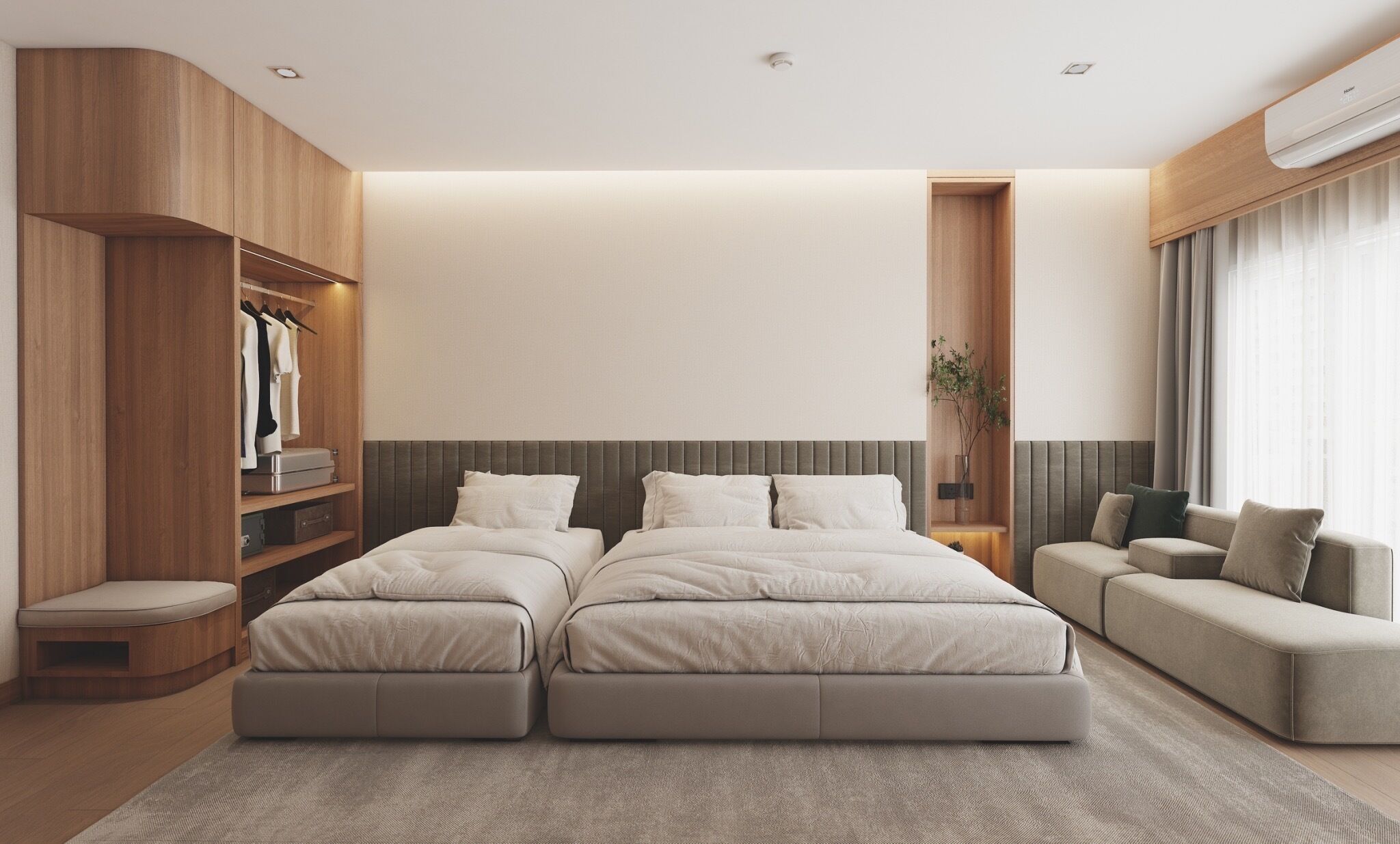 Family Living Suite | Laptop workspace, blackout drapes, WiFi (free), bed sheets