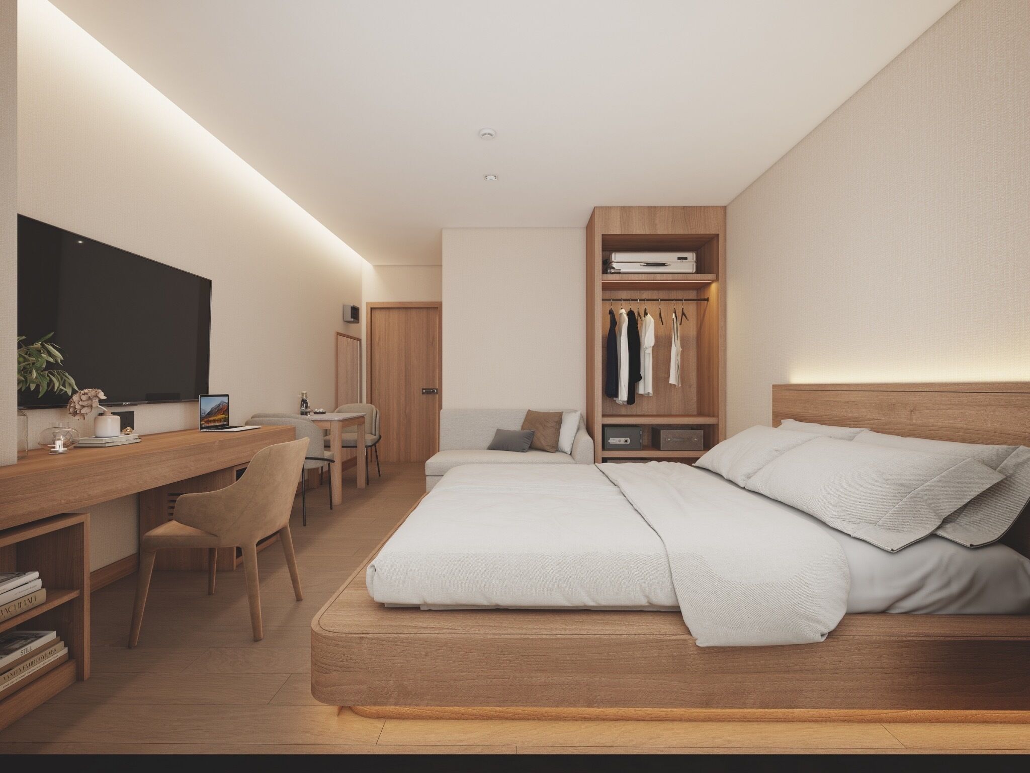 Blackout drapes, WiFi (free), bed sheets