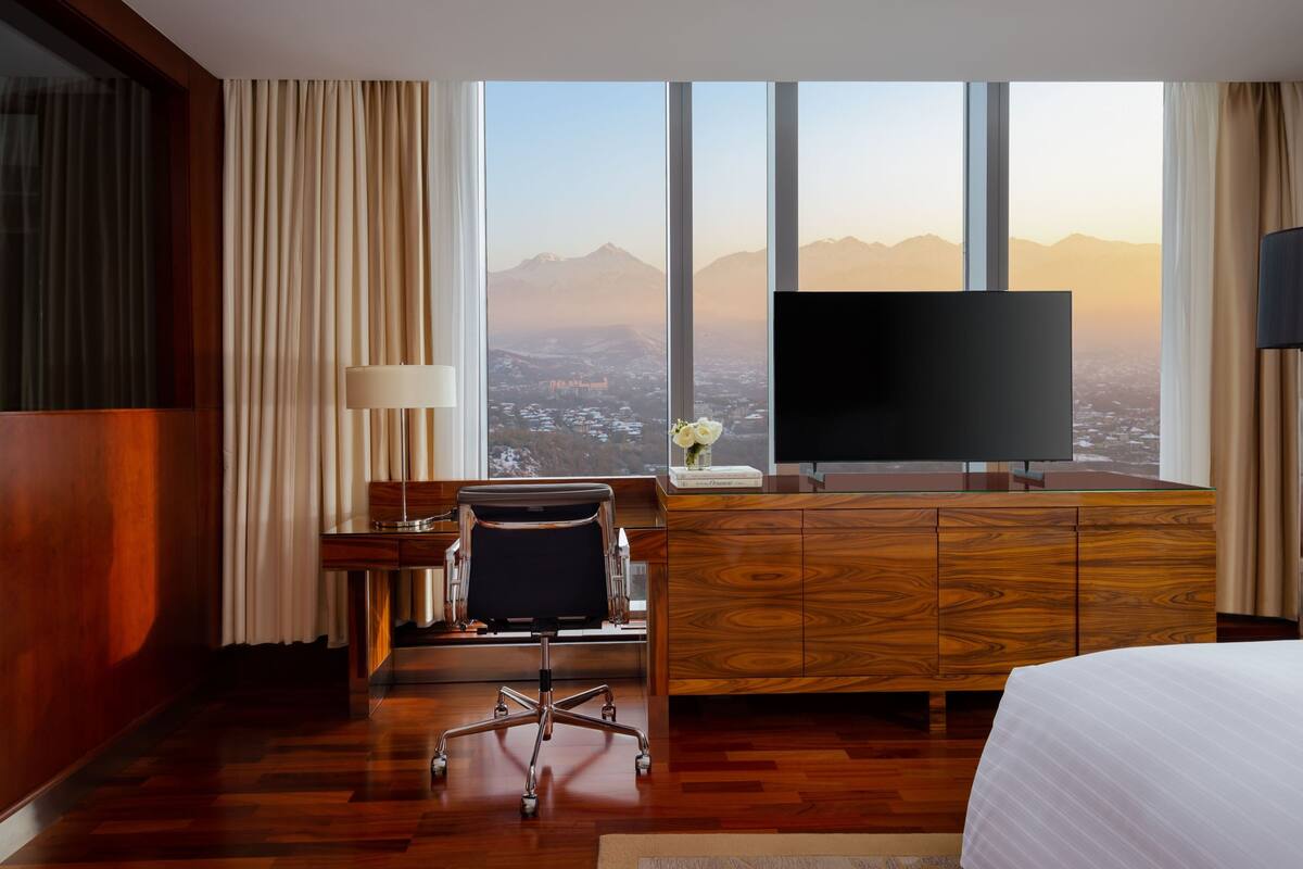 panoramic room, 1 king bed, non smoking, corner (view) | 1 bedroom, frette italian sheets, premium bedding, minibar