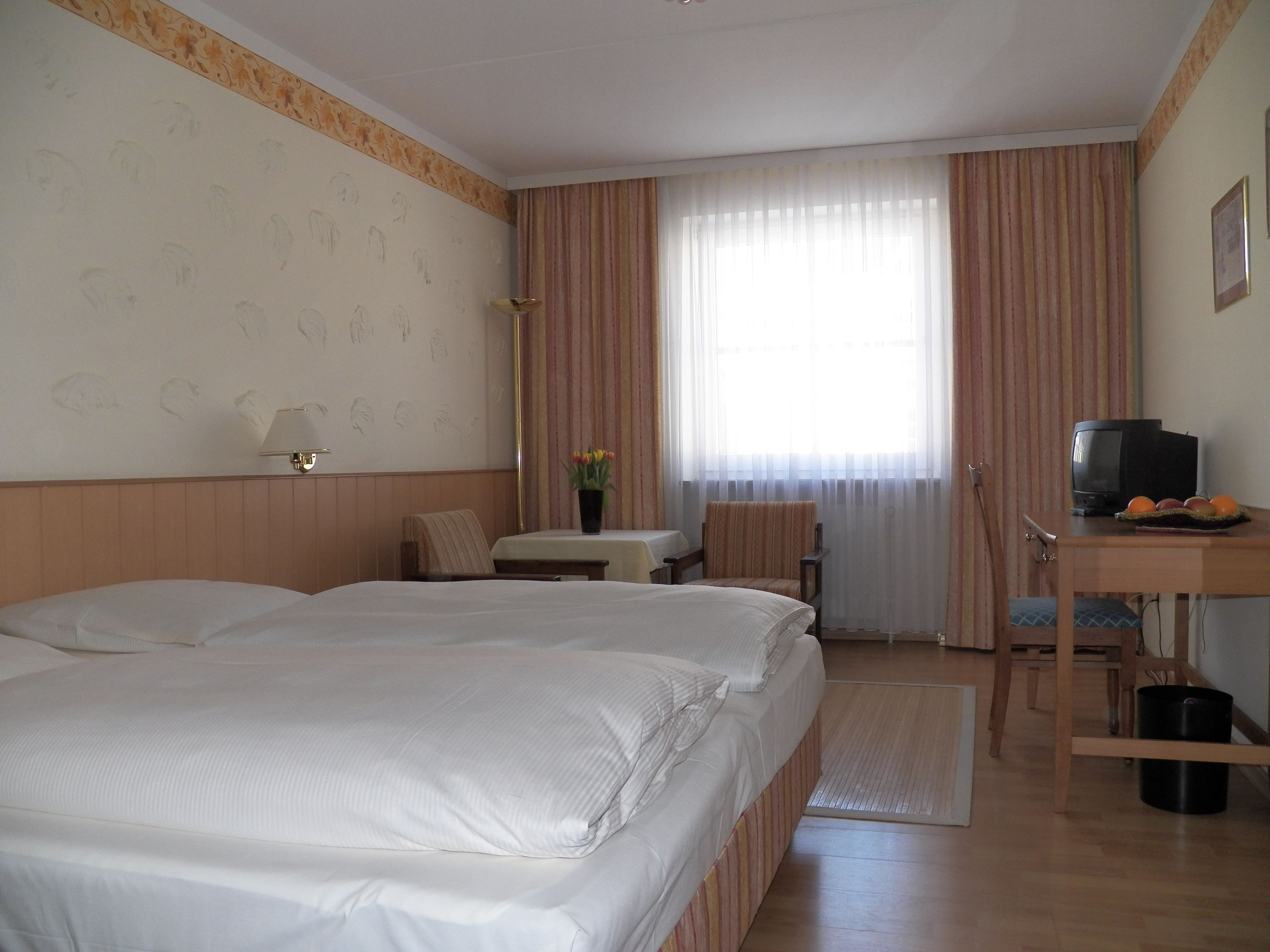 double room | hypo-allergenic bedding, desk, iron/ironing board, free cots/infant beds