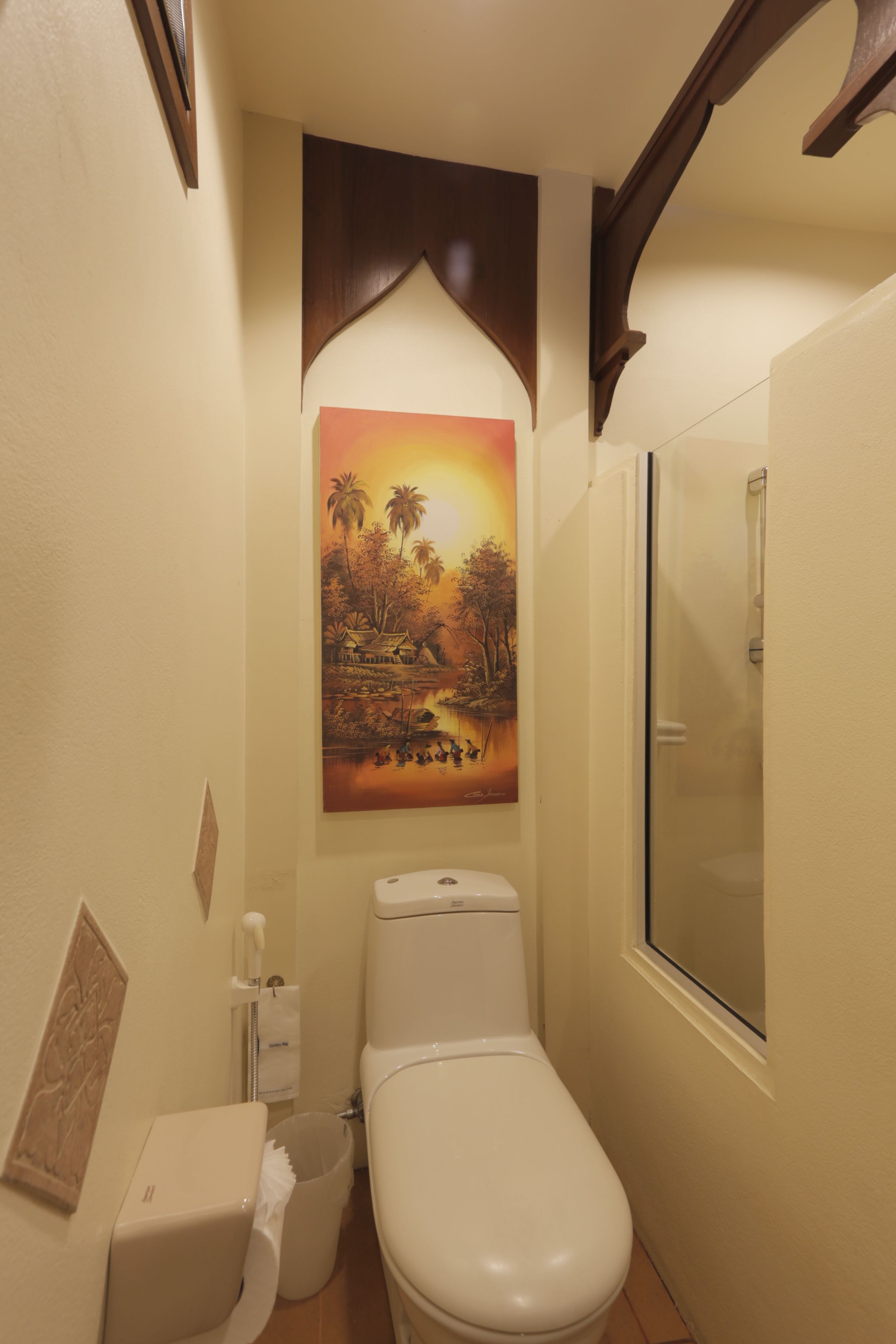 shower, free toiletries, hair dryer, bathrobes