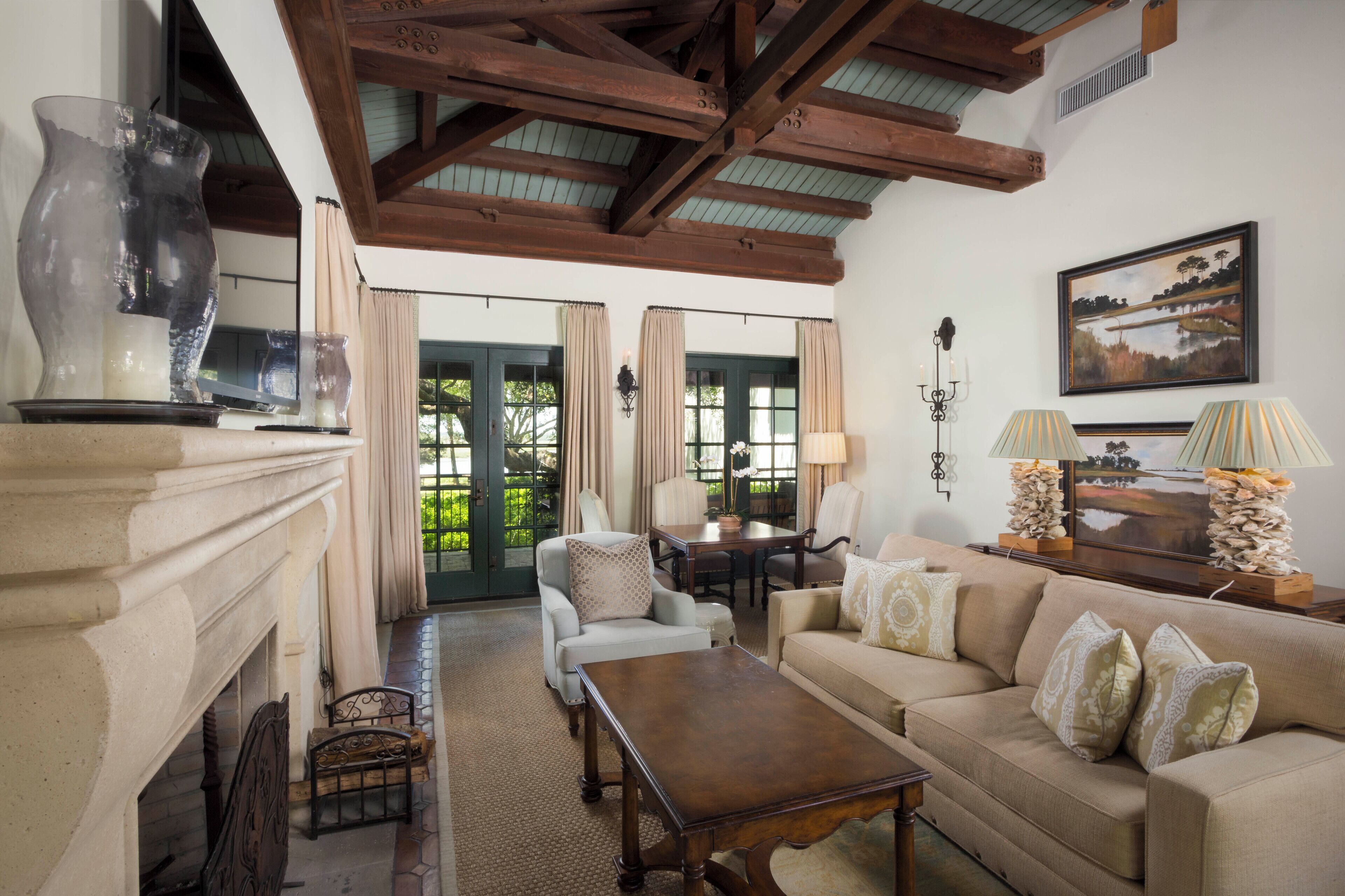 Suite, 1 King Bed (Cloister: Main Building Frederica Ste) | Living area | LCD TV