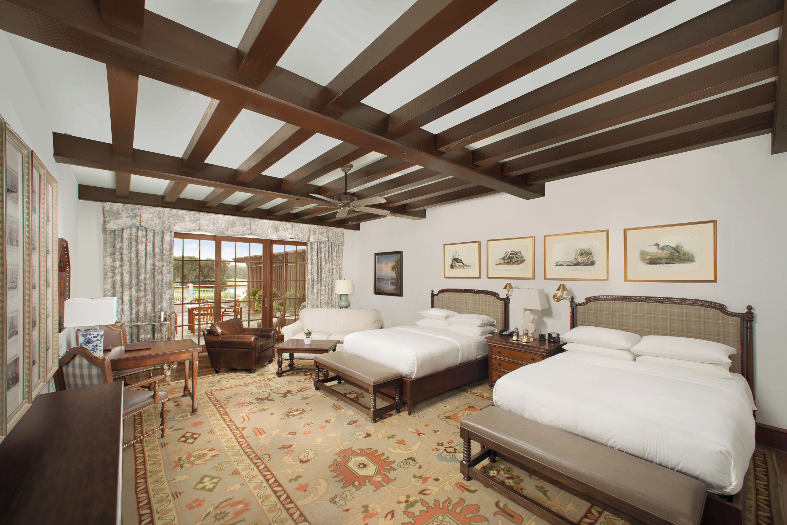 Deluxe Room, 2 Queen Beds (Lodge) | In-room safe, desk, laptop workspace, blackout drapes