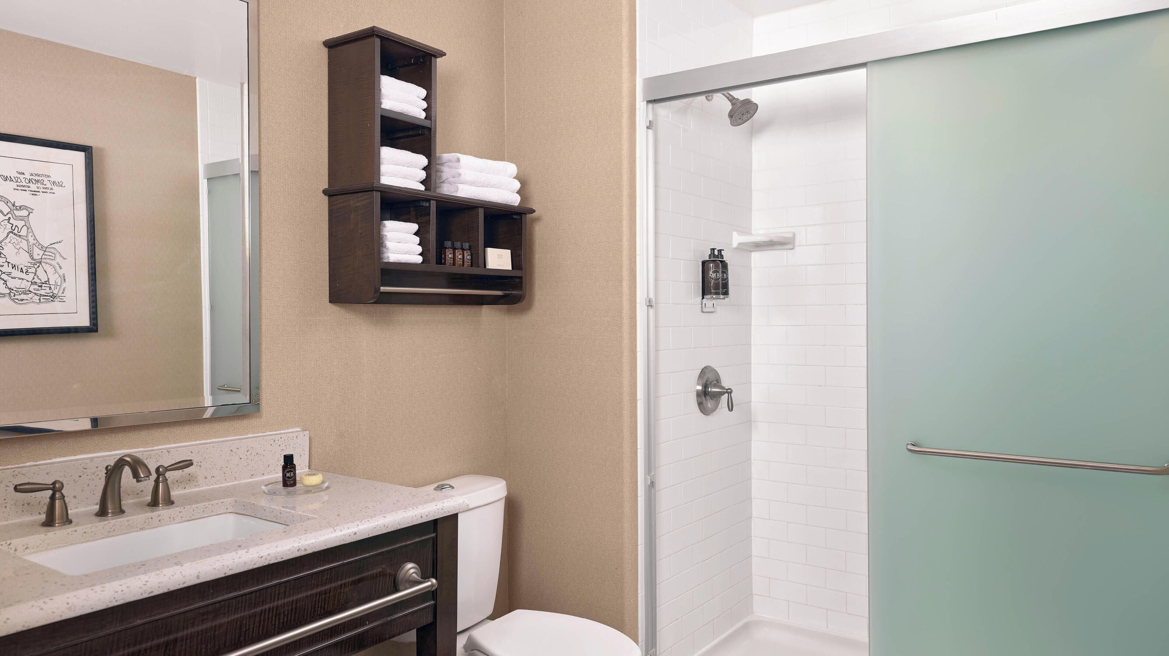 Free toiletries, hair dryer, towels