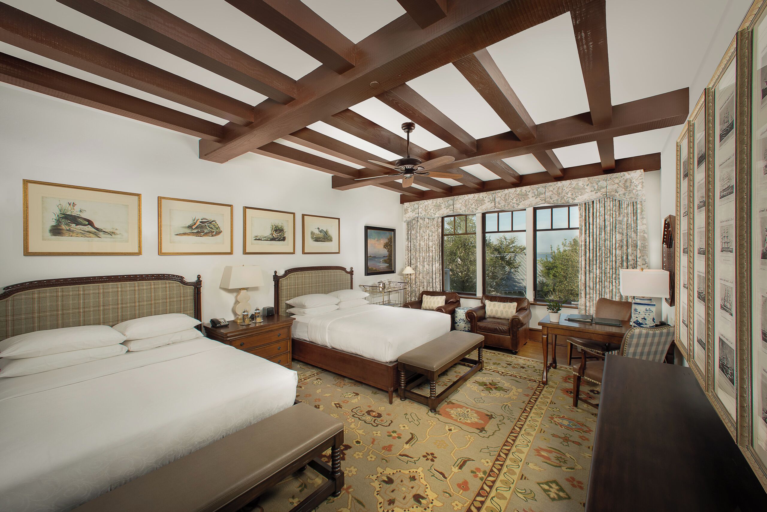 Standard Room, 2 Queen Beds (Lodge) | In-room safe, desk, laptop workspace, blackout drapes