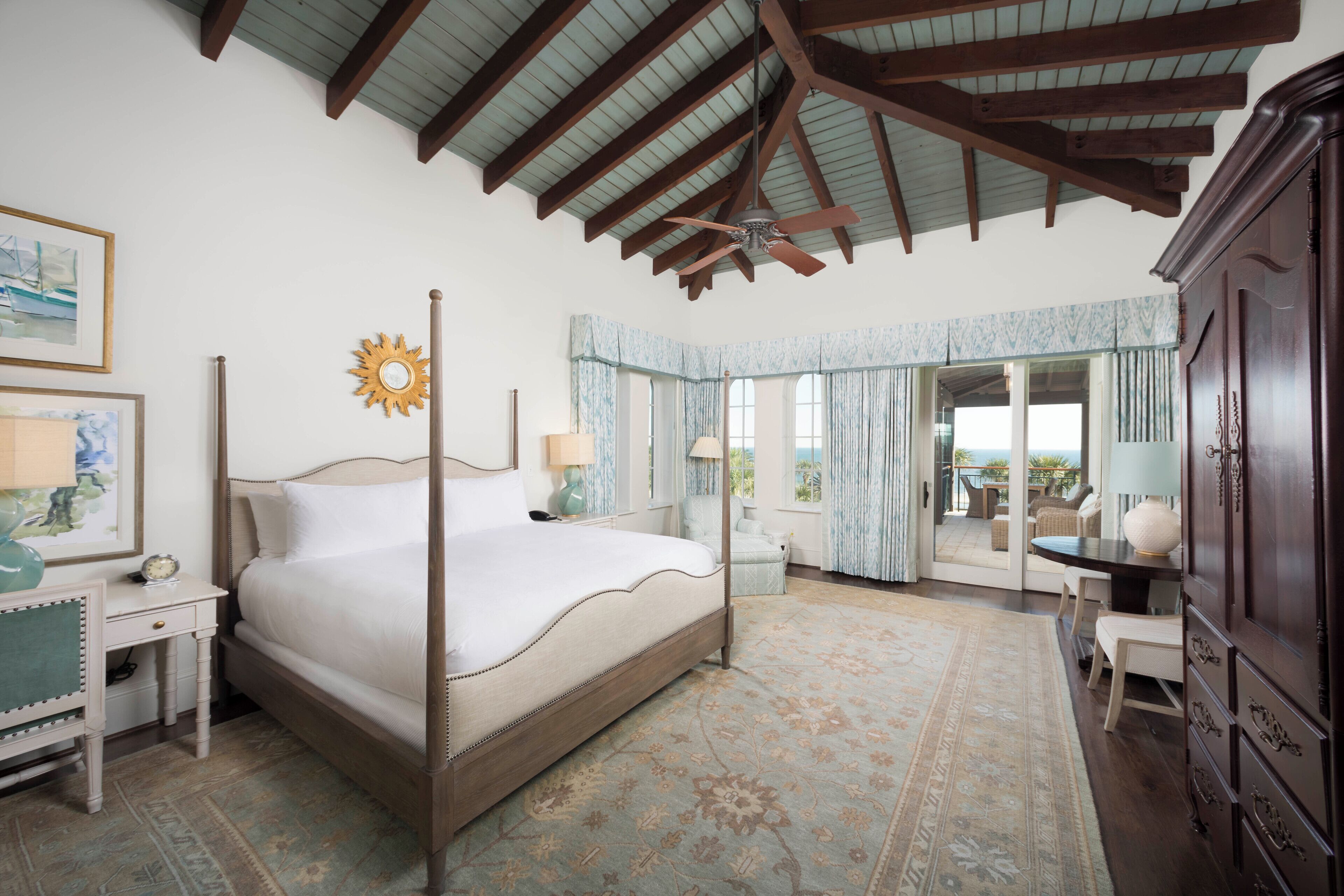 Room, 1 King Bed, Ocean View (Cloister - Beach Club) | In-room safe, desk, laptop workspace, blackout drapes