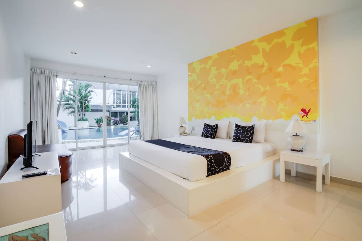 Habitación doble superior, acceso a la alberca | 1 habitación, escritorio, wifi gratis y ropa de cama