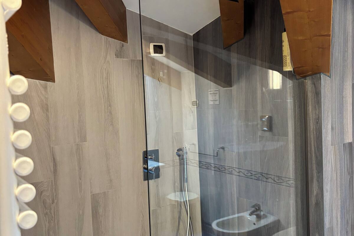 junior suite (for 4 people) | bathroom | free toiletries, hair dryer, bidet, towels