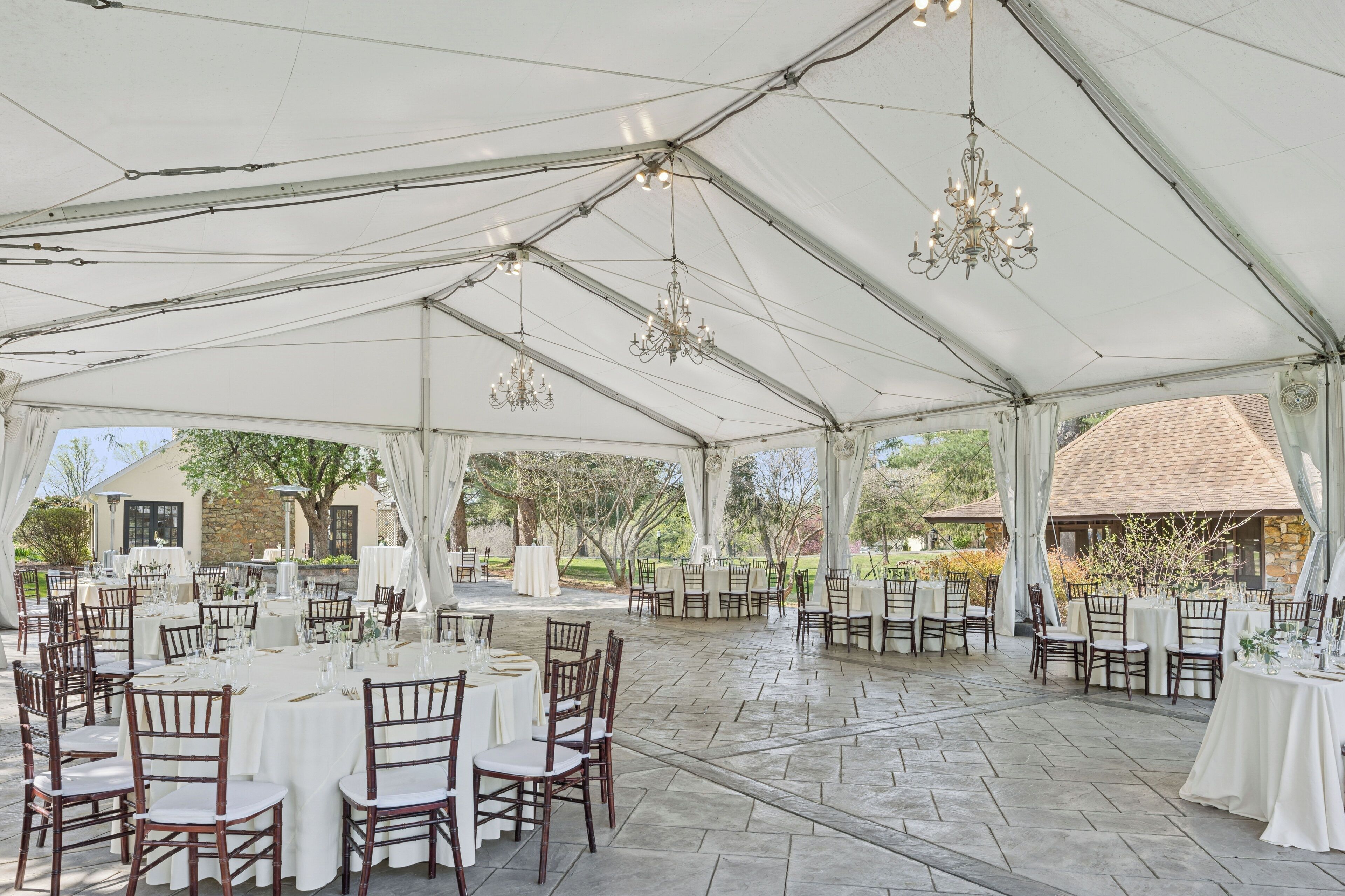 outdoor wedding area