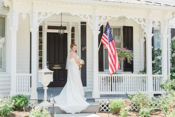 Outdoor wedding area