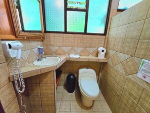 Villa Mountain View | Baño | Ducha, artículos de higiene personal gratuitos y secador de pelo