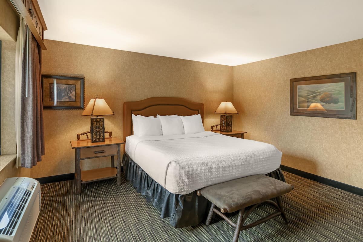 Suíte, 1 cama King, para não fumantes, banheira de hidromassagem (with Sofabed) | Camas com colchões pillow-top, escrivaninha, cortinas blackout