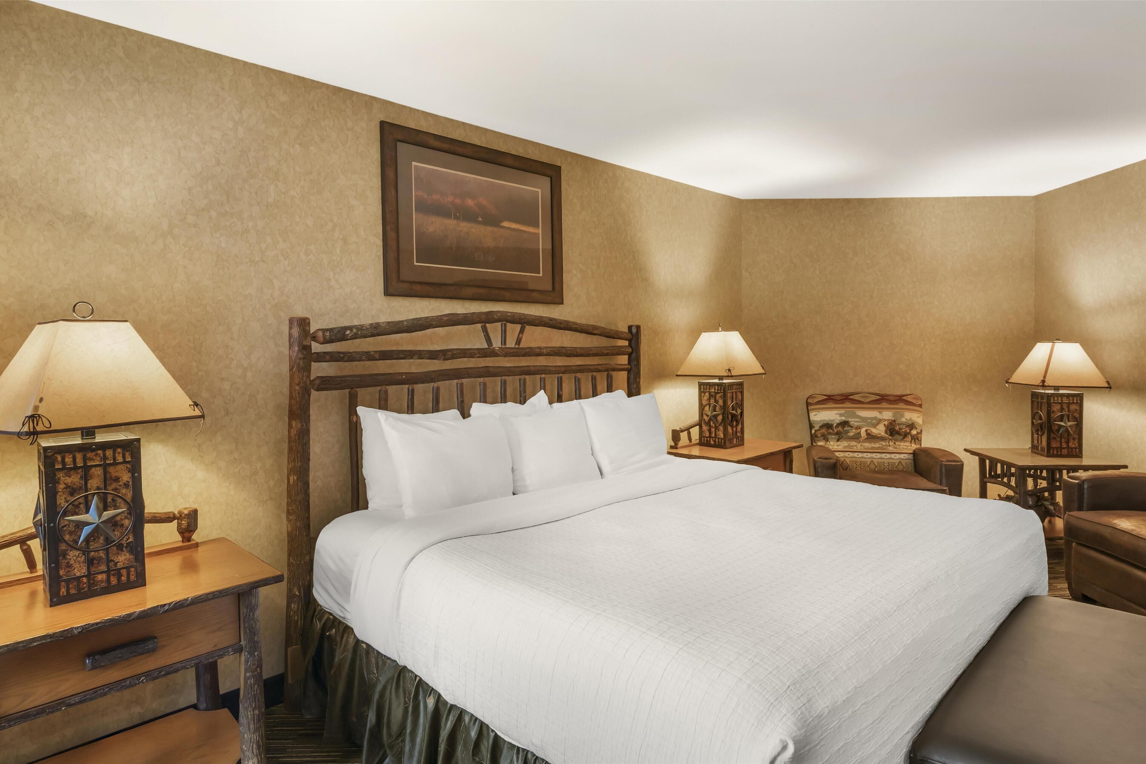 Pillow-top beds, desk, blackout curtains, iron/ironing board