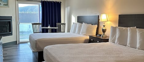 Suite, 2 Queen Beds, Balcony, Partial Ocean View | 1 bedroom, in-room safe, individually decorated, individually furnished