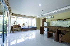 Two Bedrooms Pool Villa | Living area | LCD TV, DVD player - The Living Pool Villas (Koh Samui)