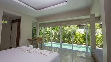 One Bedroom Pool Villa | Premium bedding, minibar, desk, blackout curtains