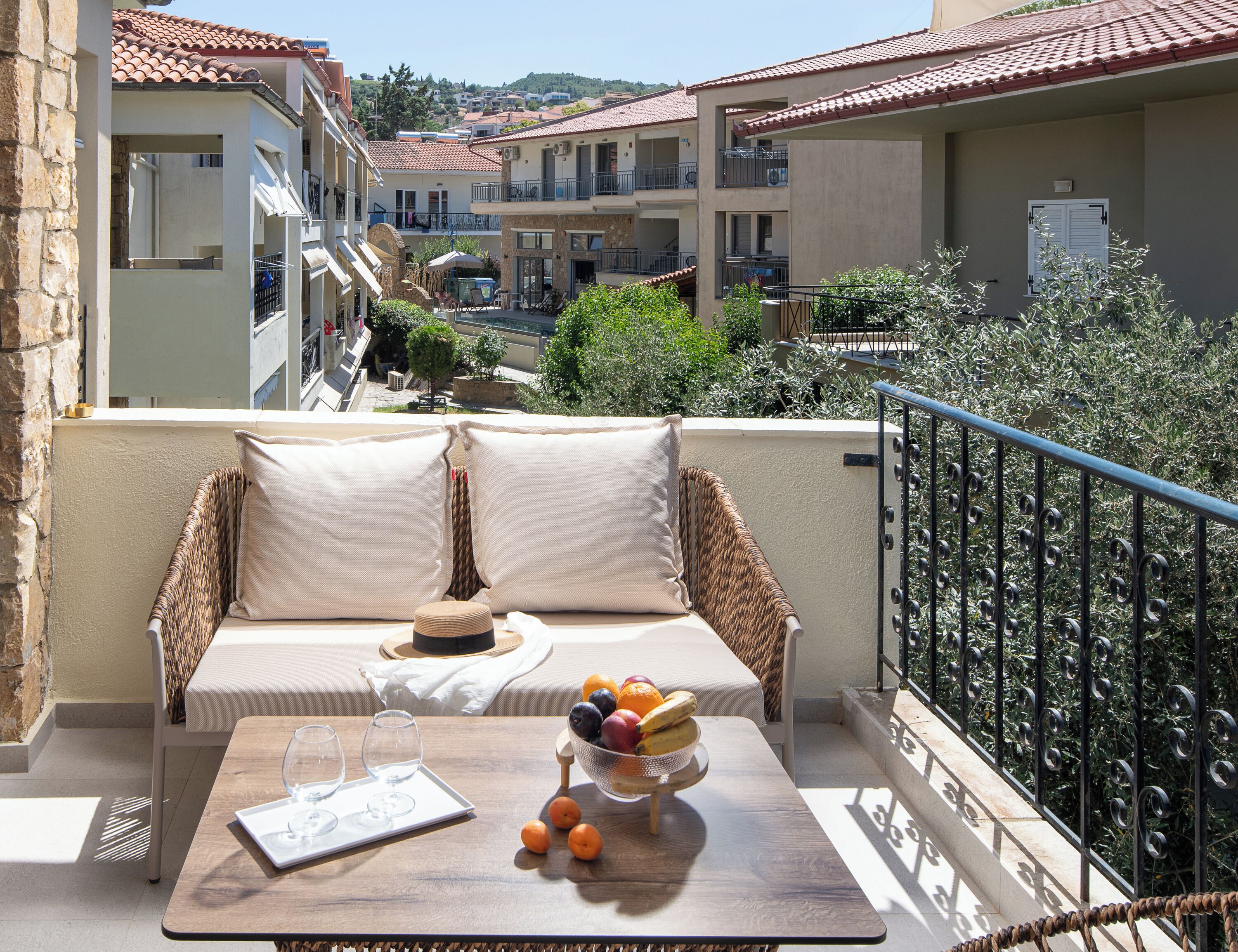 Blick vom Balkon