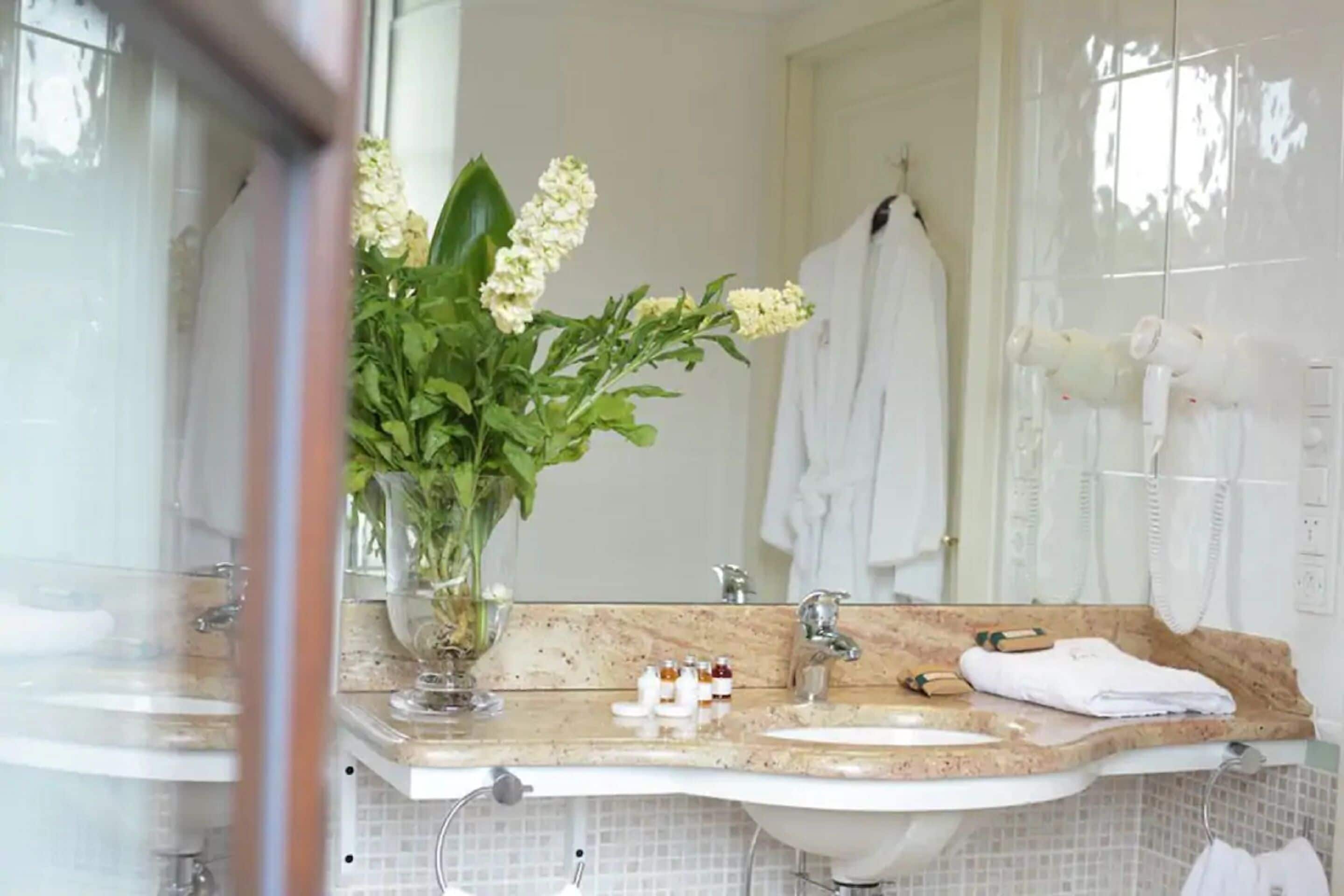 free toiletries, hair dryer, dressing gowns, slippers