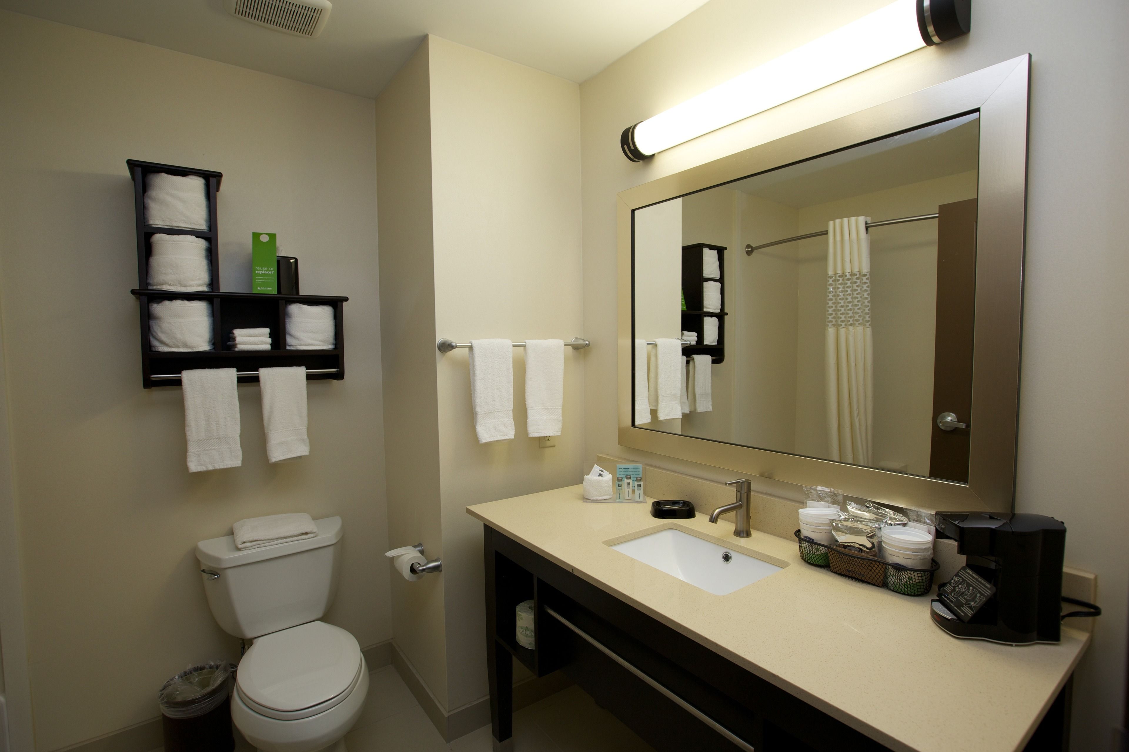 Free toiletries, hair dryer, towels