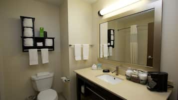 Free toiletries, hair dryer, towels