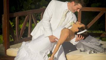 Outdoor wedding area