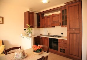 Apartment, 2 Bedrooms | Private kitchenette | Fridge, oven, cookware/dishes/utensils