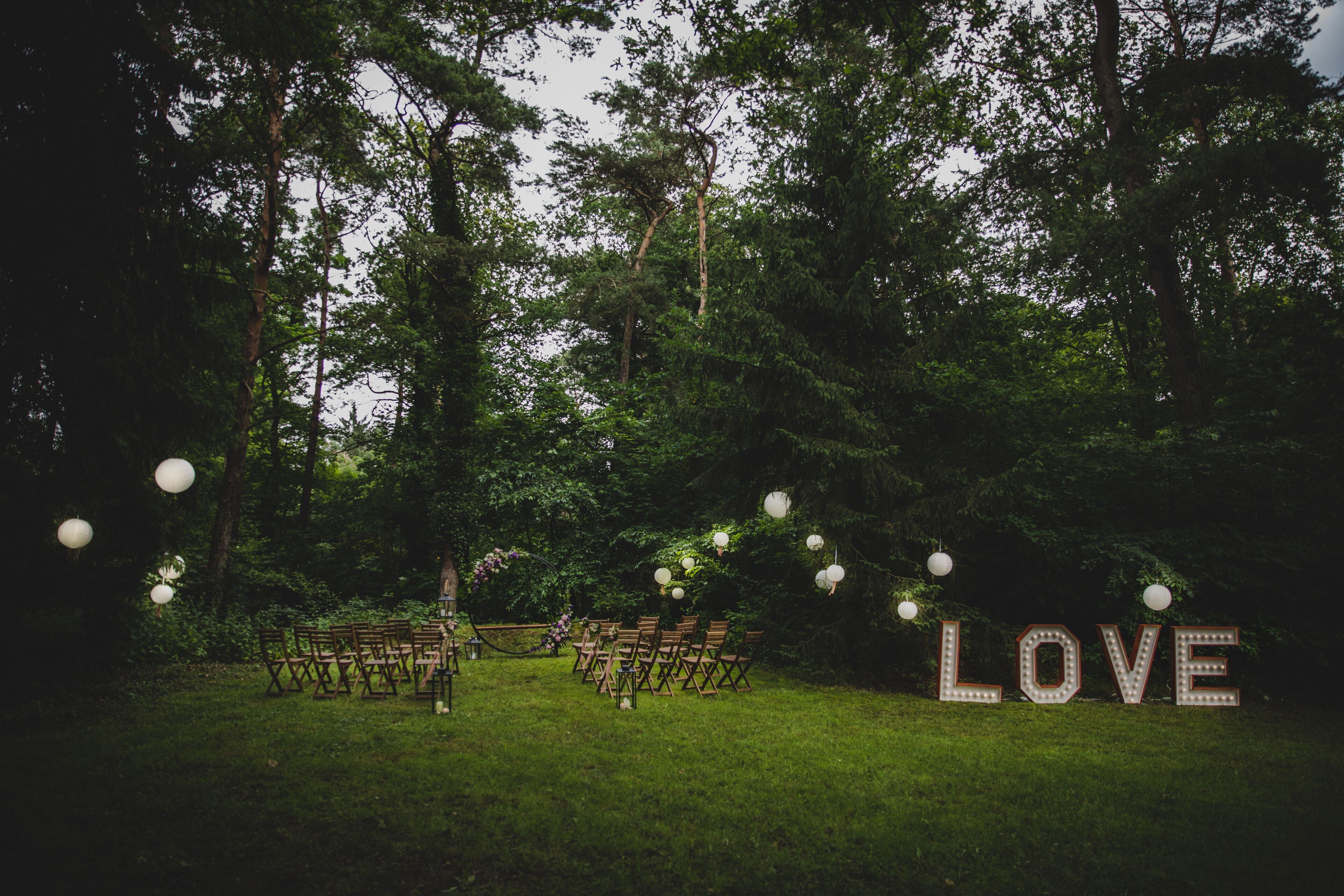 outdoor wedding area
