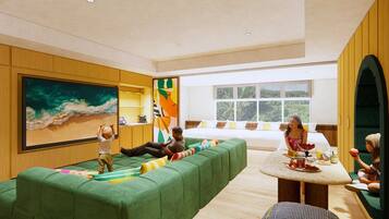 Family Quadruple Room | Minibar, in-room safe, individually furnished, desk